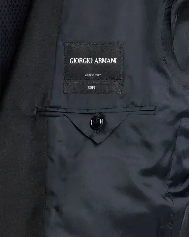 Giorgio Armani Men's Soft Jacquard Satin-Trim Single-Breasted Blazer | Thumbnail 6 Giorgio Armani Men's Soft Jacquard Satin-Trim Single-Breasted Blazer | Thumbnail 6