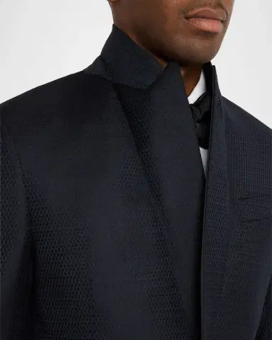 Giorgio Armani Men's Soft Jacquard Satin-Trim Single-Breasted Blazer | Thumbnail 7 Giorgio Armani Men's Soft Jacquard Satin-Trim Single-Breasted Blazer | Thumbnail 7