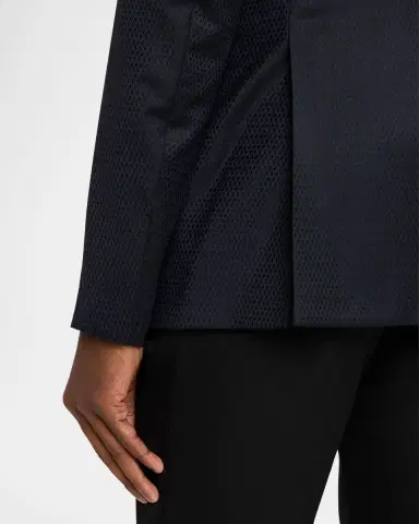 Giorgio Armani Men's Soft Jacquard Satin-Trim Single-Breasted Blazer | Thumbnail 8 Giorgio Armani Men's Soft Jacquard Satin-Trim Single-Breasted Blazer | Thumbnail 8