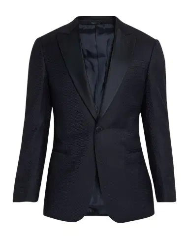 Giorgio Armani Men's Soft Jacquard Satin-Trim Single-Breasted Blazer | Thumbnail 1 Giorgio Armani Men's Soft Jacquard Satin-Trim Single-Breasted Blazer | Thumbnail 1