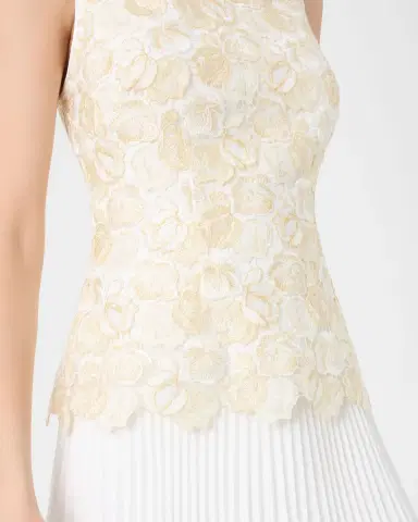 Milly Maggie Floral Embroidered Pleated Mini Dress | Thumbnail 5
