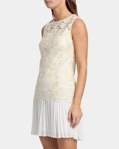 Milly Maggie Floral Embroidered Pleated Mini Dress | Thumbnail 7