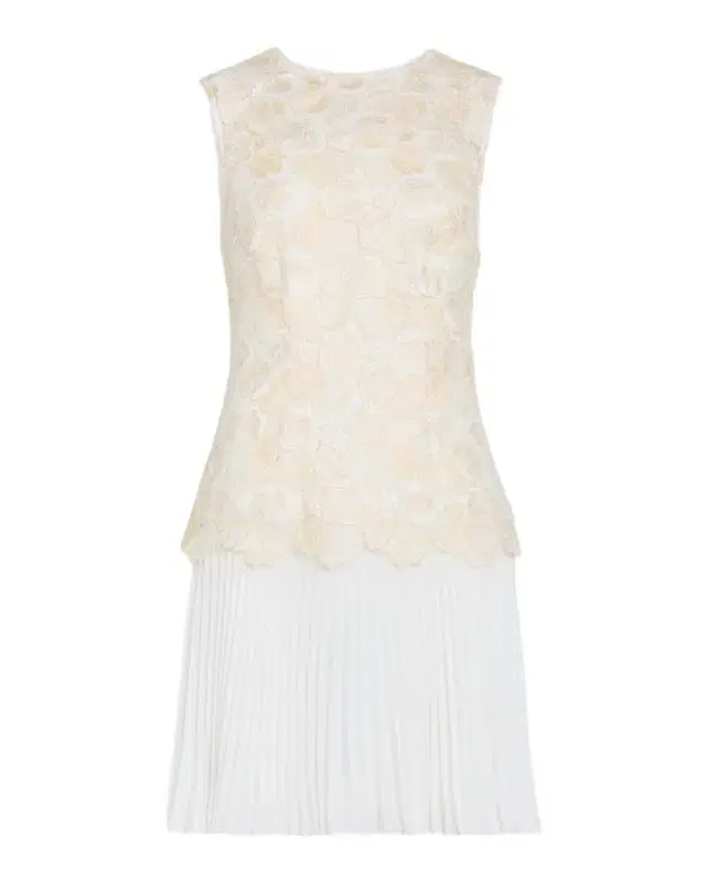 Milly Maggie Floral Embroidered Pleated Mini Dress