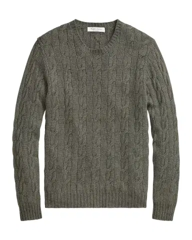 Ralph Lauren Purple Label Men's Cable-Knit Cashmere Sweater | Thumbnail 1 Ralph Lauren Purple Label Men's Cable-Knit Cashmere Sweater | Thumbnail 1