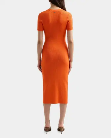 Toccin Agnes Ribbed Tie-Front Midi Dress | Thumbnail 3