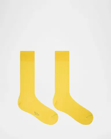 Paul Smith Men's Ribbed Mercerized Cotton Calf-Length Socks | Thumbnail 2