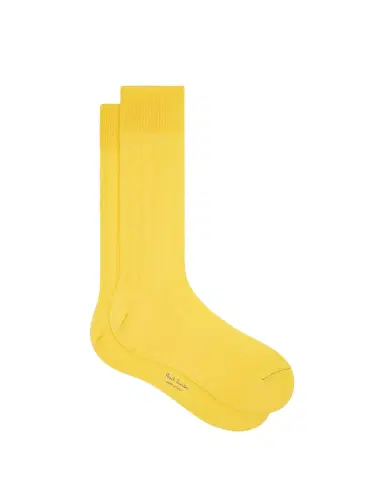 Paul Smith Men's Ribbed Mercerized Cotton Calf-Length Socks | Thumbnail 3
