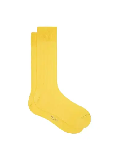 Paul Smith Men's Ribbed Mercerized Cotton Calf-Length Socks | Thumbnail 1