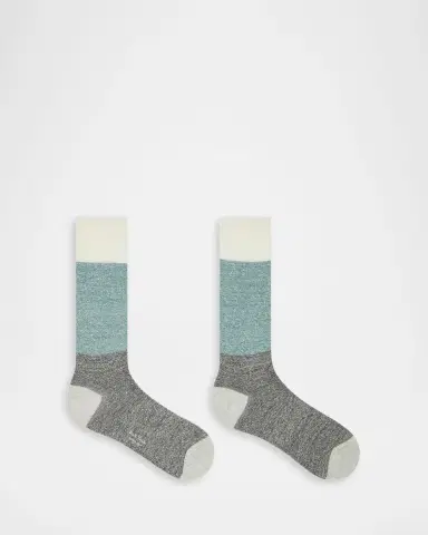 Paul Smith Men's Color Block Line Mid-Calf Socks | Thumbnail 2