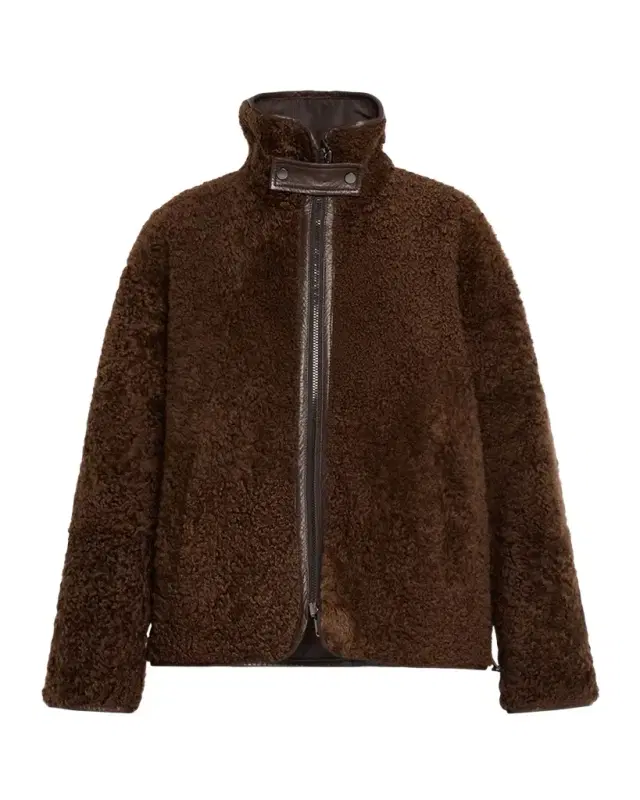 Brunello Cucinelli Curly Shearling Reversible Coat