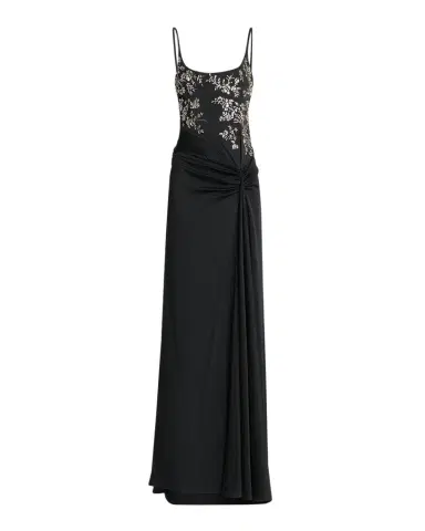 Alexander McQueen Floral Embroidered Crepe Gown | Thumbnail 1 Alexander McQueen Floral Embroidered Crepe Gown | Thumbnail 1