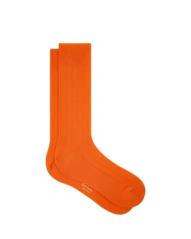 Paul Smith Men's Ribbed Mercerized Cotton Calf-Length Socks | Thumbnail 3
