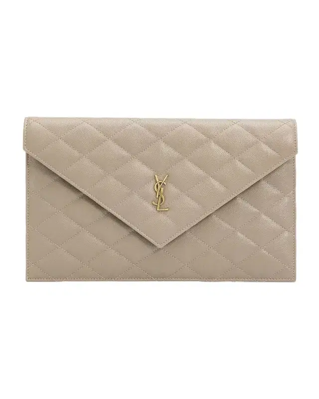 Saint Laurent YSL Quilted Leather Pouch Bag
