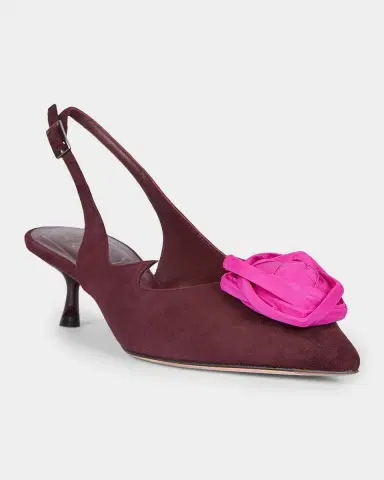 Roger Vivier I Love Vivier 45MM Rose Suede Slingback Pumps | Thumbnail 5 Roger Vivier I Love Vivier 45MM Rose Suede Slingback Pumps | Thumbnail 5