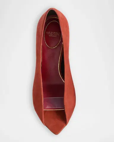 Valentino Garavani 105mm Open Toe Revele Suede Pumps | Thumbnail 6 Valentino Garavani 105mm Open Toe Revele Suede Pumps | Thumbnail 6