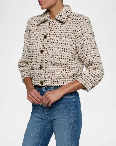 L'Agence Jia Cropped Tweed Jacket | Thumbnail 5 L'Agence Jia Cropped Tweed Jacket | Thumbnail 5