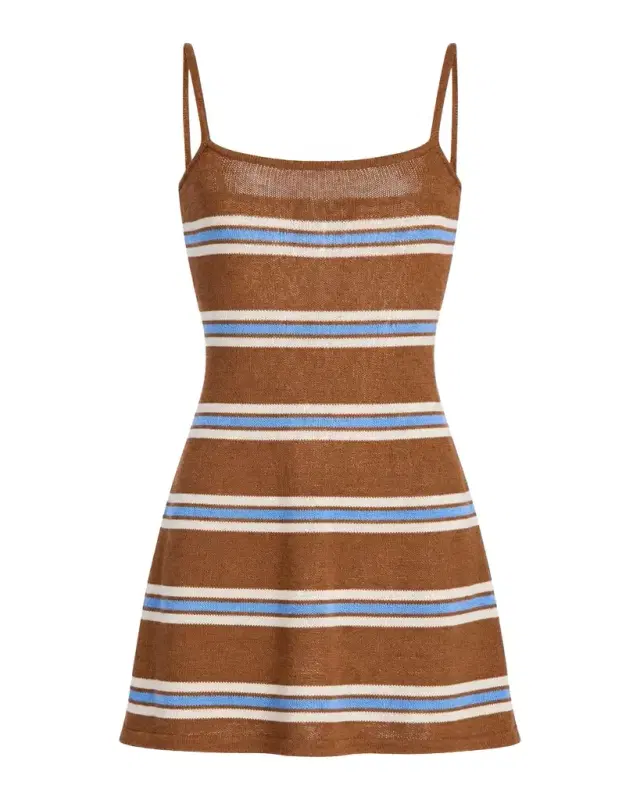 SEROYA Azriel Striped Knit Mini Dress