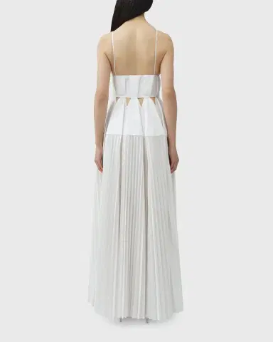 Simkhai Selene Pleated Cotton Gown | Thumbnail 3 Simkhai Selene Pleated Cotton Gown | Thumbnail 3