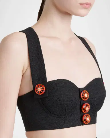 Dolce & Gabbana Carretto-Button Crop Bustier Top | Thumbnail 5 Dolce & Gabbana Carretto-Button Crop Bustier Top | Thumbnail 5