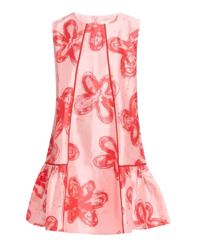 LOVEBIRDS Talis Floral-Print Flounce Mini Dress