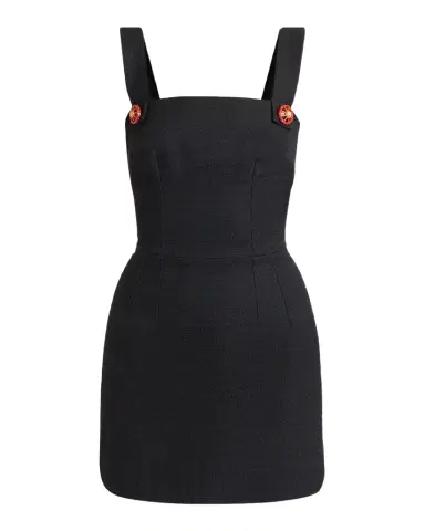 Dolce & Gabbana Sleeveless Carretto-Button Textured Cotton-Linen Mini Dress | Thumbnail 1 Dolce & Gabbana Sleeveless Carretto-Button Textured Cotton-Linen Mini Dress | Thumbnail 1