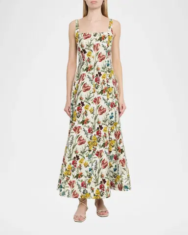 Alice + Olivia Polly Floral Maxi Dress | Thumbnail 2 Alice + Olivia Polly Floral Maxi Dress | Thumbnail 2
