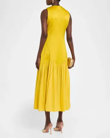 LOVEBIRDS Nira Sleeveless Flounce Cotton Midi Dress | Thumbnail 3 LOVEBIRDS Nira Sleeveless Flounce Cotton Midi Dress | Thumbnail 3