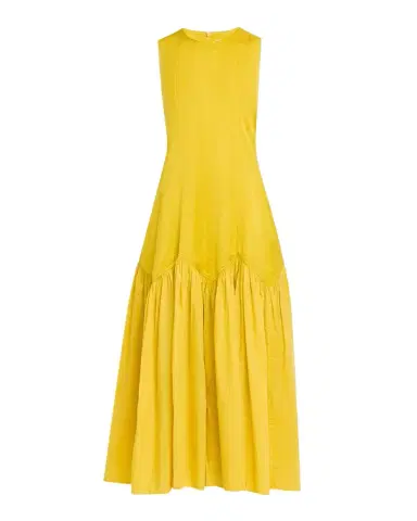 LOVEBIRDS Nira Sleeveless Flounce Cotton Midi Dress | Thumbnail 1 LOVEBIRDS Nira Sleeveless Flounce Cotton Midi Dress | Thumbnail 1