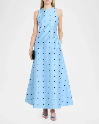 LOVEBIRDS Bennet Sequin Floral Dotted Maxi Dress | Thumbnail 2