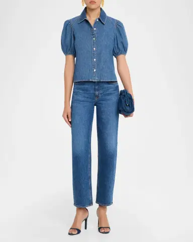 Veronica Beard Leandor Denim Shirt | Thumbnail 2