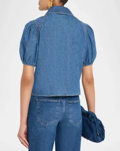 Veronica Beard Leandor Denim Shirt | Thumbnail 3