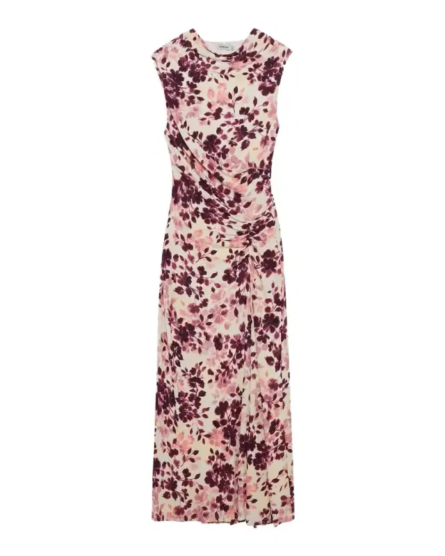 SIMKHAI Acacia Draped Jersey Midi Dress