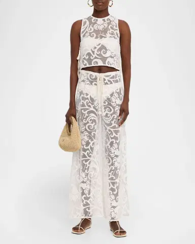 JBQ Bimini Embroidered Tie-Side Top | Thumbnail 2