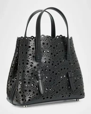 Alaïa Mina 20 Small Perforated Leather Tote Bag | Thumbnail 2 Alaïa Mina 20 Small Perforated Leather Tote Bag | Thumbnail 2