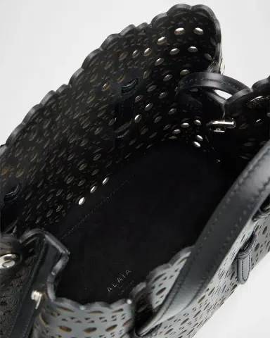 Alaïa Mina 20 Small Perforated Leather Tote Bag | Thumbnail 3 Alaïa Mina 20 Small Perforated Leather Tote Bag | Thumbnail 3