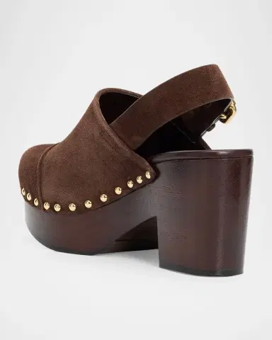 Chloé 80mm Jeannette Suede Platform Clogs | Thumbnail 2