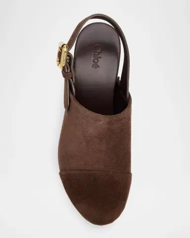 Chloé 80mm Jeannette Suede Platform Clogs | Thumbnail 4