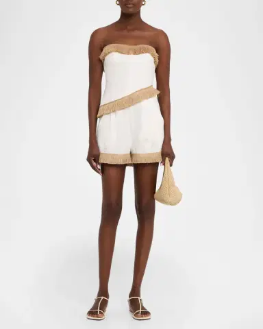 JBQ Mia Fringe-Trim Linen Shorts | Thumbnail 2 JBQ Mia Fringe-Trim Linen Shorts | Thumbnail 2