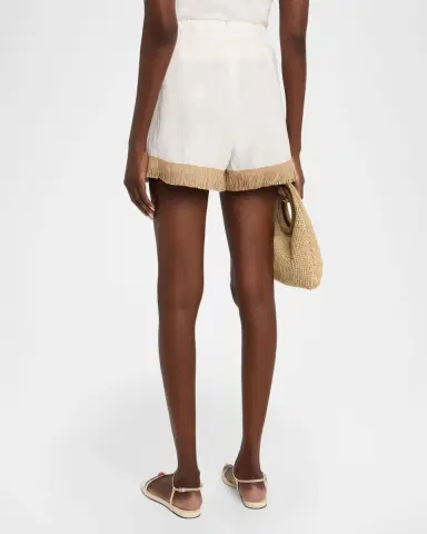 JBQ Mia Fringe-Trim Linen Shorts | Thumbnail 3 JBQ Mia Fringe-Trim Linen Shorts | Thumbnail 3