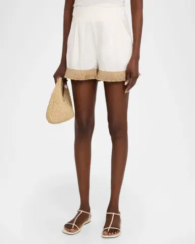 JBQ Mia Fringe-Trim Linen Shorts | Thumbnail 4 JBQ Mia Fringe-Trim Linen Shorts | Thumbnail 4
