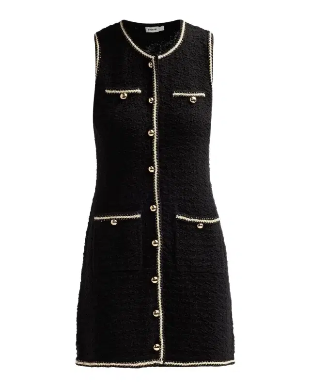 SIMKHAI Kerris Rib-Knit Sheath Mini Dress