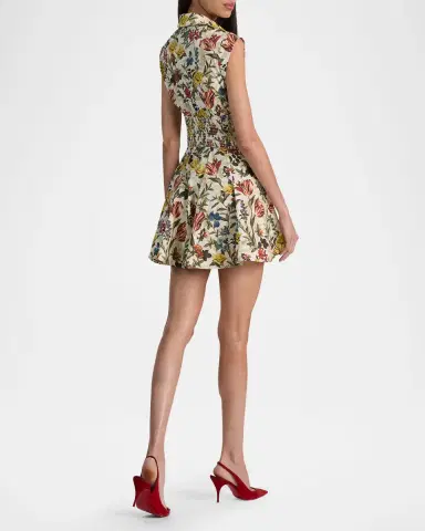 ALICE + OLIVIA Kim Paneled Floral Mini Shirtdress | Thumbnail 3