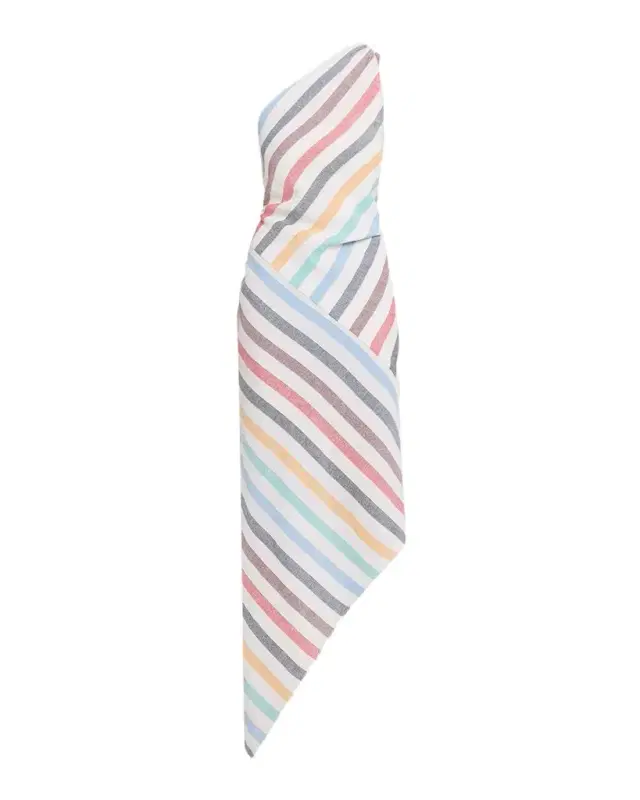 JBQ Mena Asymmetric Striped Dress