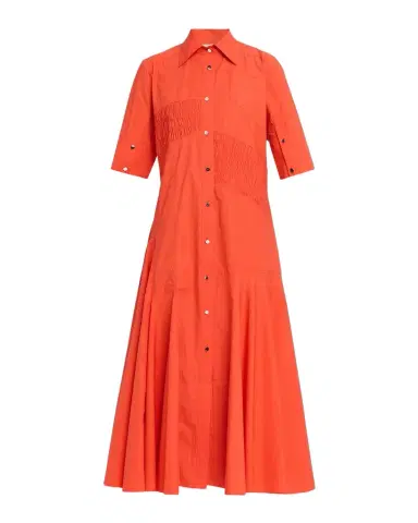 LOVEBIRDS Kairo Smocked A-Line Cotton Midi Shirtdress | Thumbnail 1 LOVEBIRDS Kairo Smocked A-Line Cotton Midi Shirtdress | Thumbnail 1