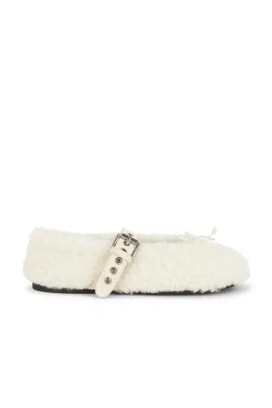 Miu Miu Montone Winter Ballerine Flat | Thumbnail 1