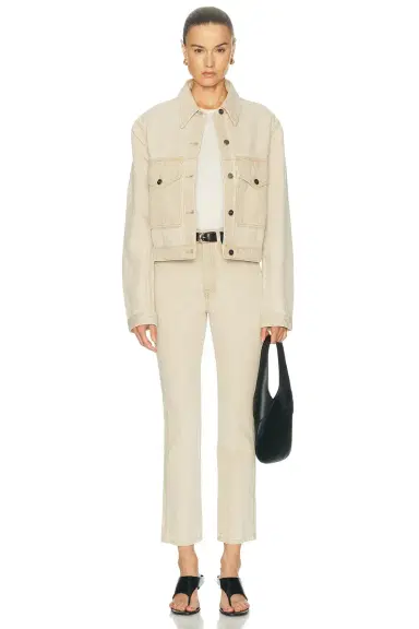 Khaite Tomer Collared Denim Jacket | Thumbnail 5 Khaite Tomer Collared Denim Jacket | Thumbnail 5