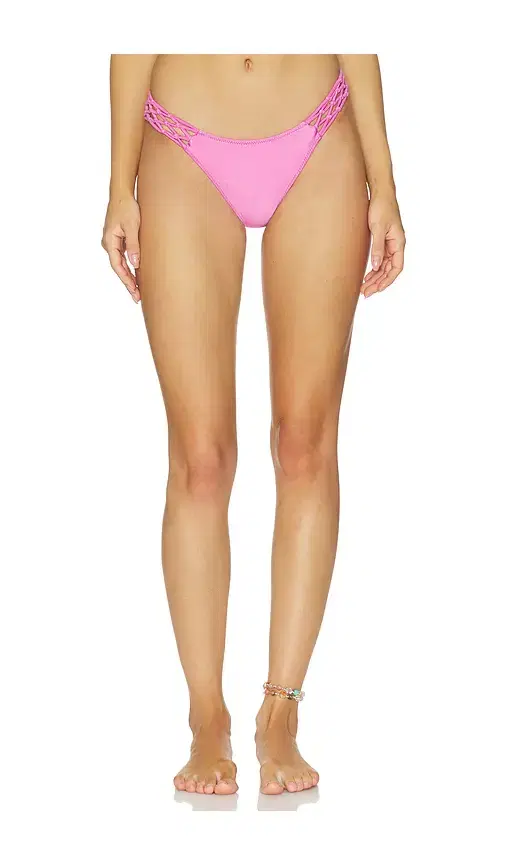 Frankies Bikinis Dove Satin Bikini Bottom
