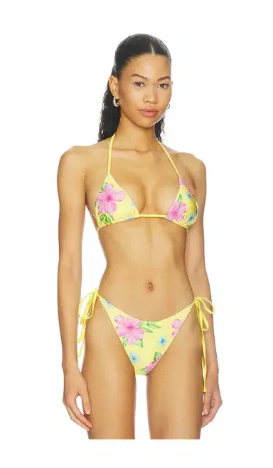 Frankies Bikinis Nick Beaded Satin Bikini Top | Thumbnail 2 Frankies Bikinis Nick Beaded Satin Bikini Top | Thumbnail 2