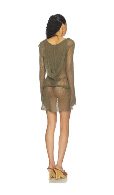 Jaded London Knit Hooded Cutout Mini Dress | Thumbnail 3