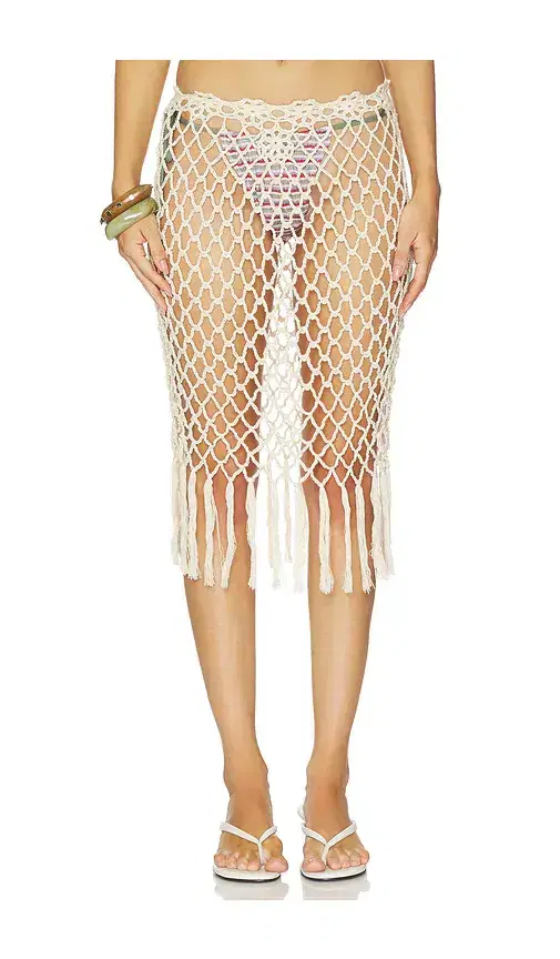 Frankies Bikinis Star Crochet Midi Skirt